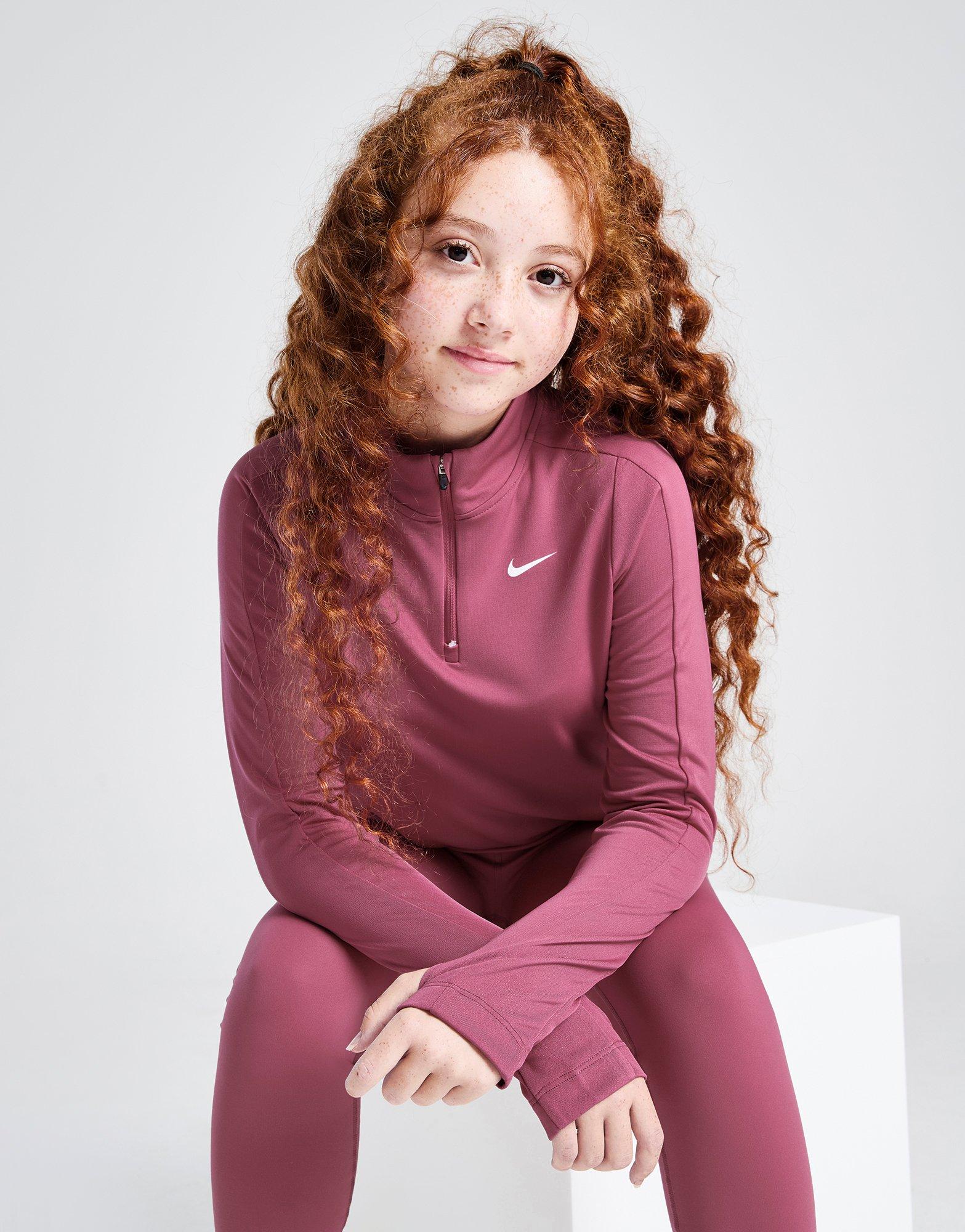 Girls' Dri-FIT Long Sleeve 1/2 Zip Top Junior