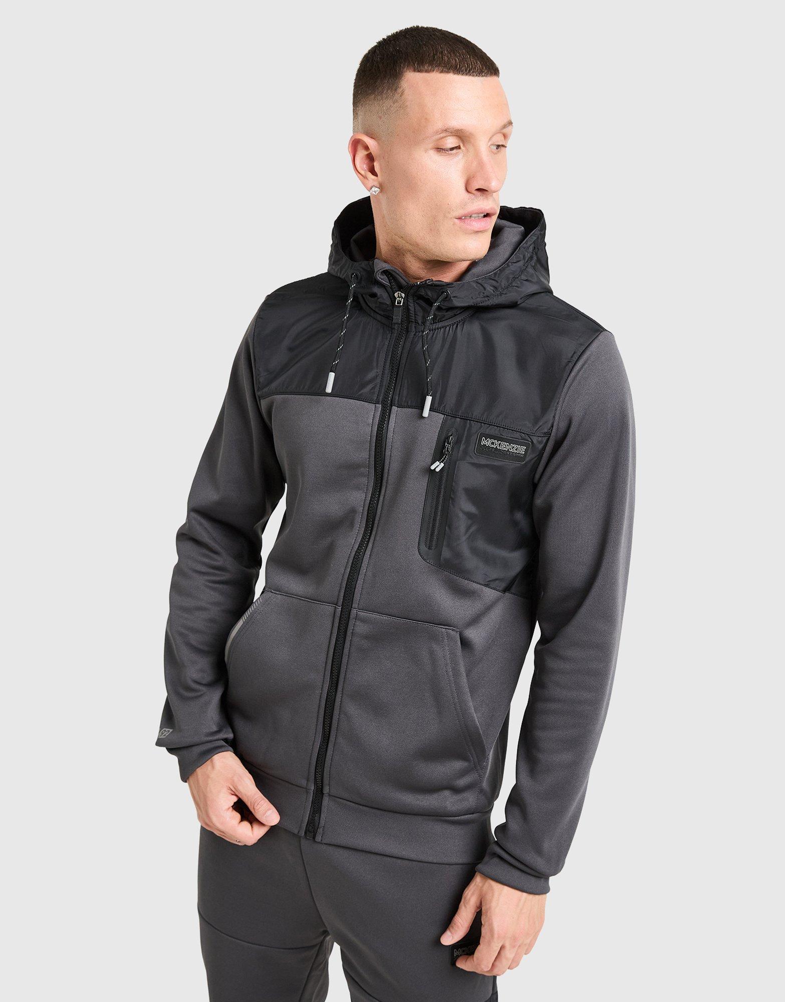 Grey Mckenzie Nitro Poly Full Zip Hoodie - JD Sports Malaysia