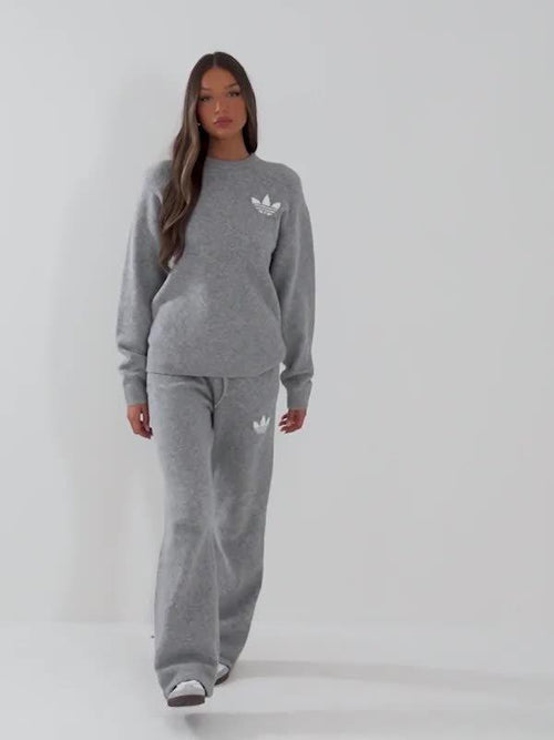 Trefoil Knit Crew Sweatshirt