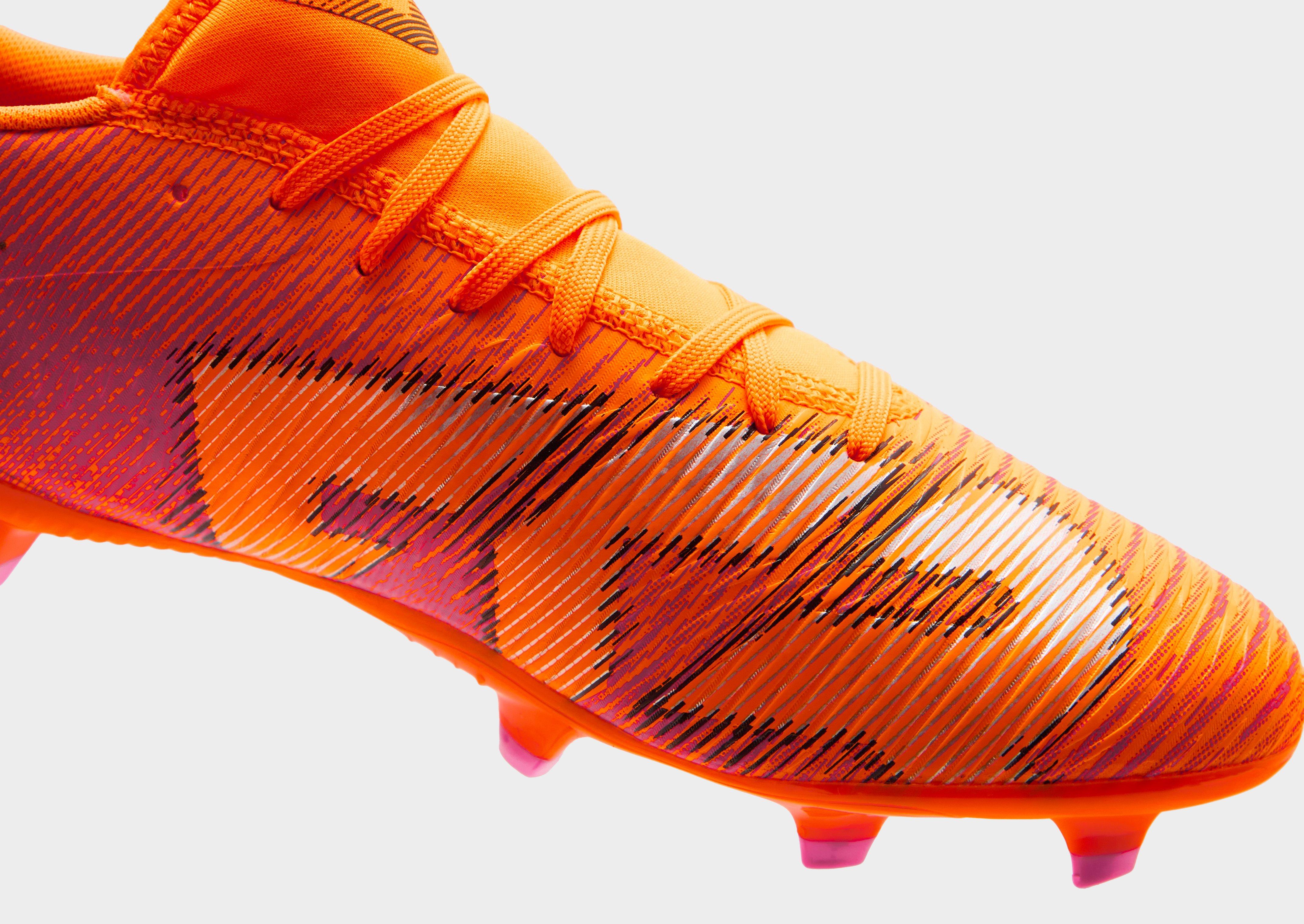 orange football cleats size 8