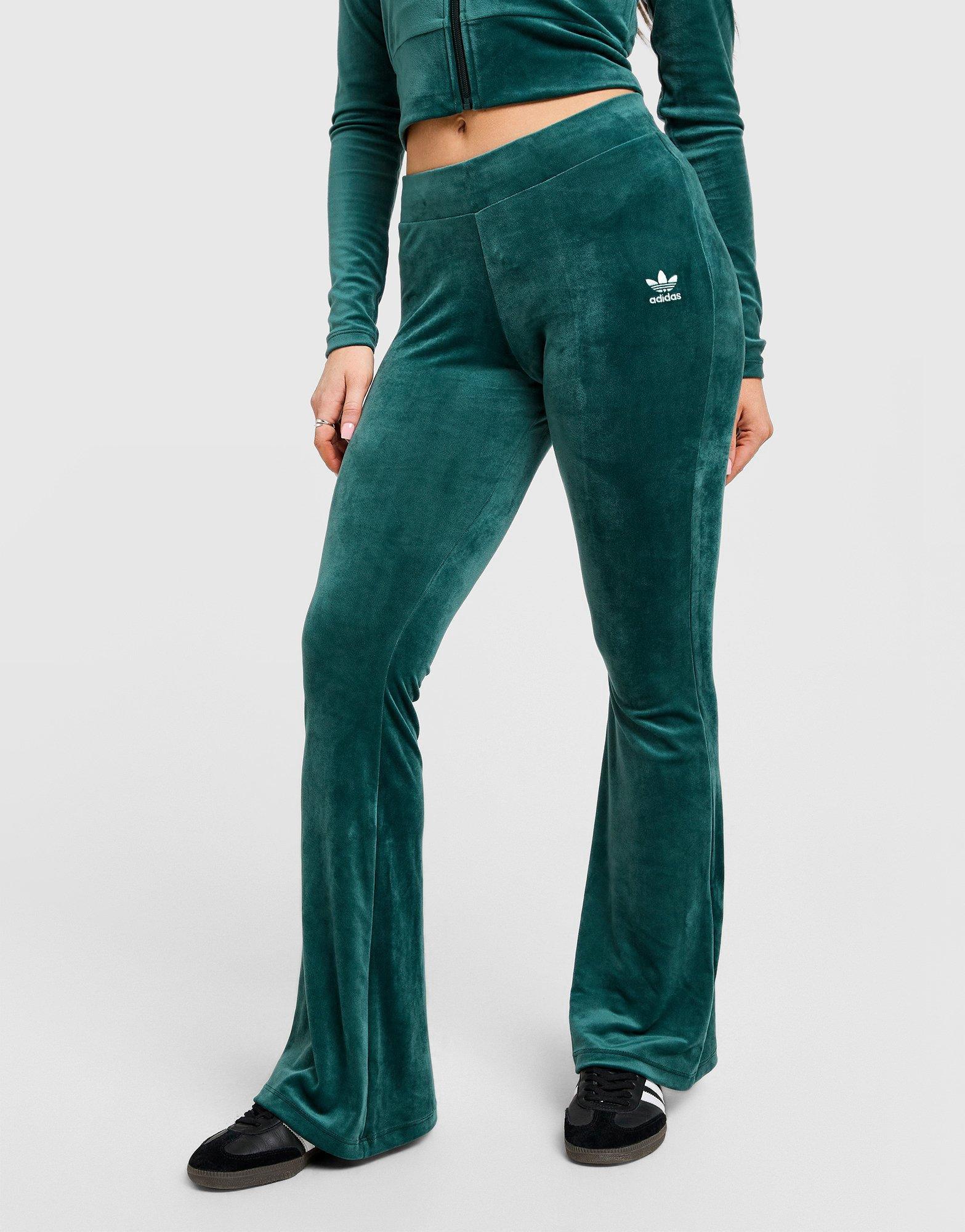 Green adidas Essential Slim Velour Track Pants - JD Sports Malaysia