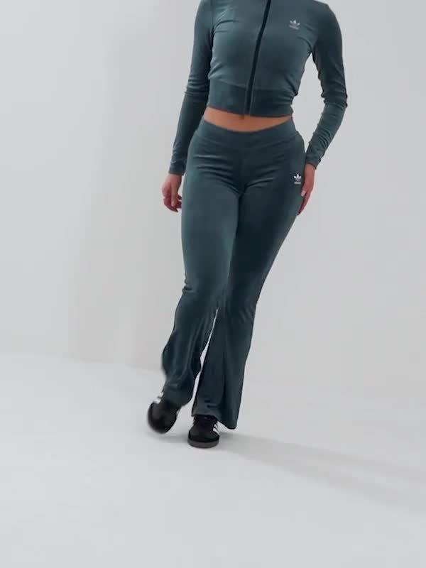Green adidas Essential Slim Velour Track Pants - JD Sports Malaysia