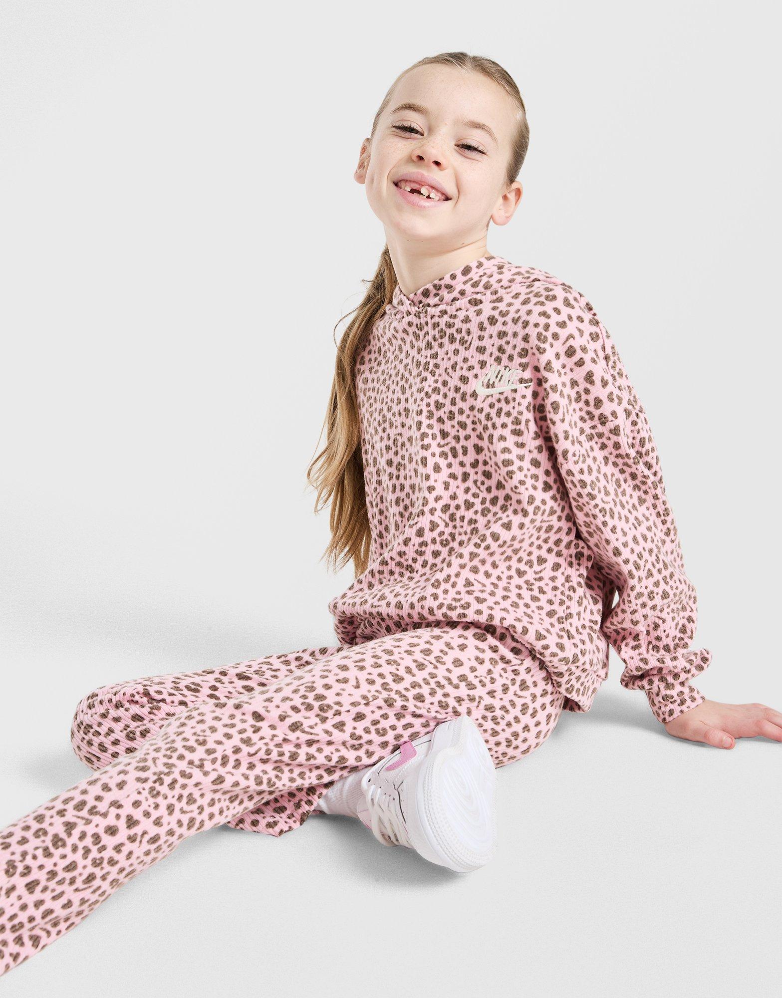 Ribbed Leopard Print Tracksuit Children's
