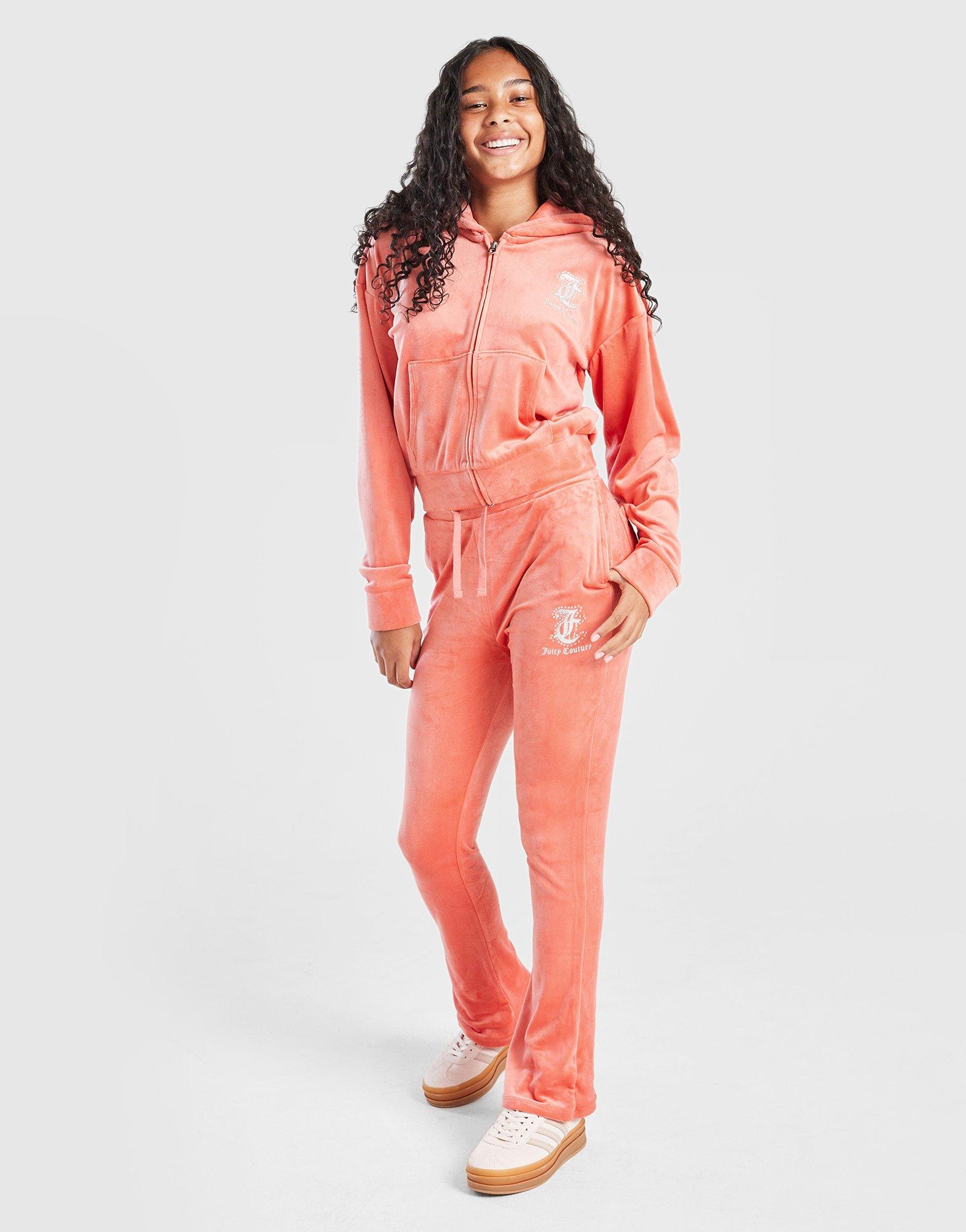 Orange Juicy Couture Girls' Crop Full Zip Flare Tracksuit Junior