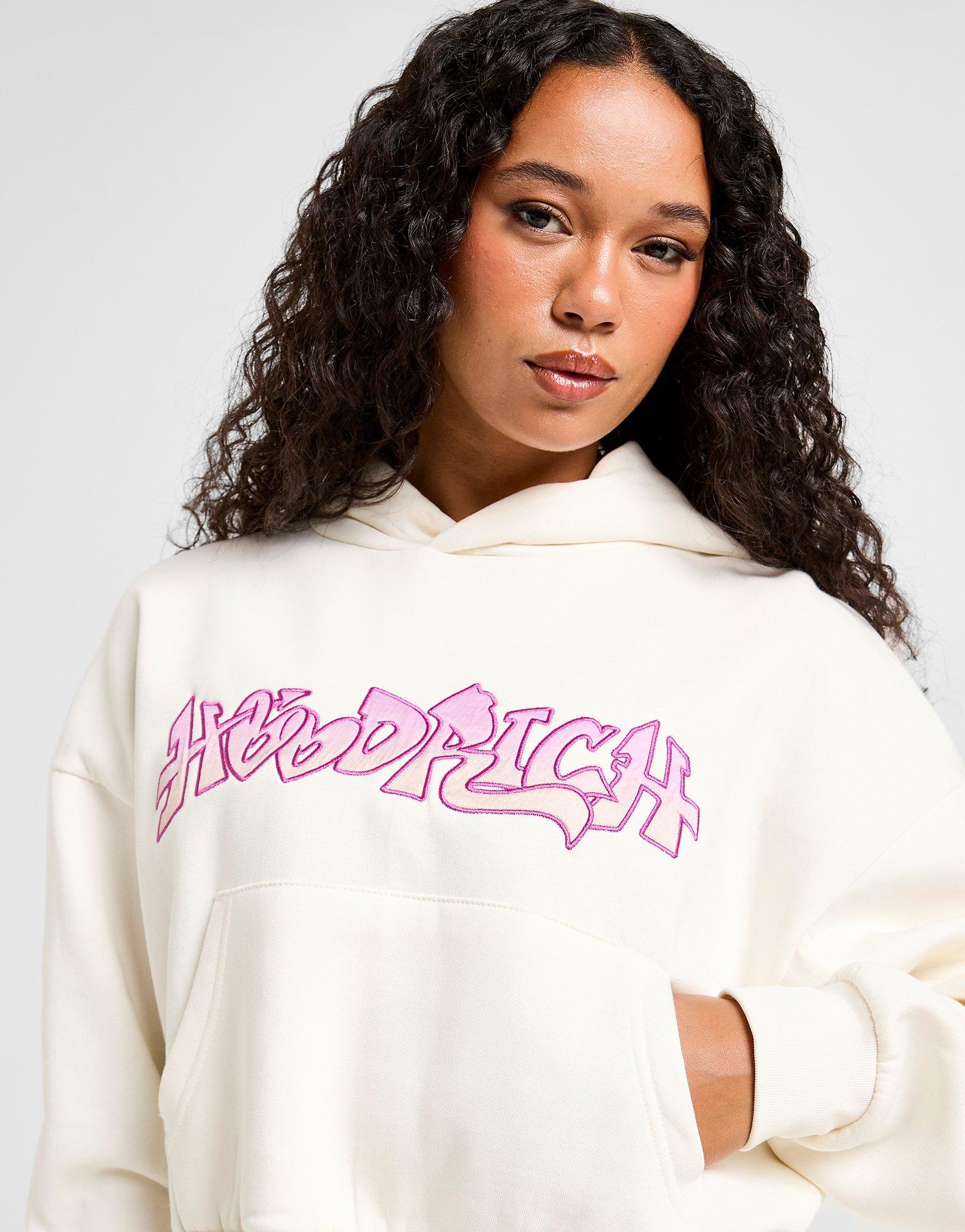 White Hoodrich Lucky Cropped Hoodie - JD Sports Malaysia