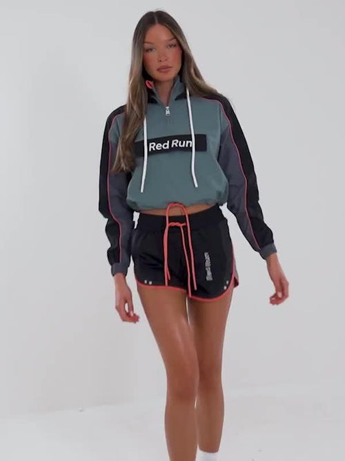 Outer Space Colour Block Crop Windbreaker