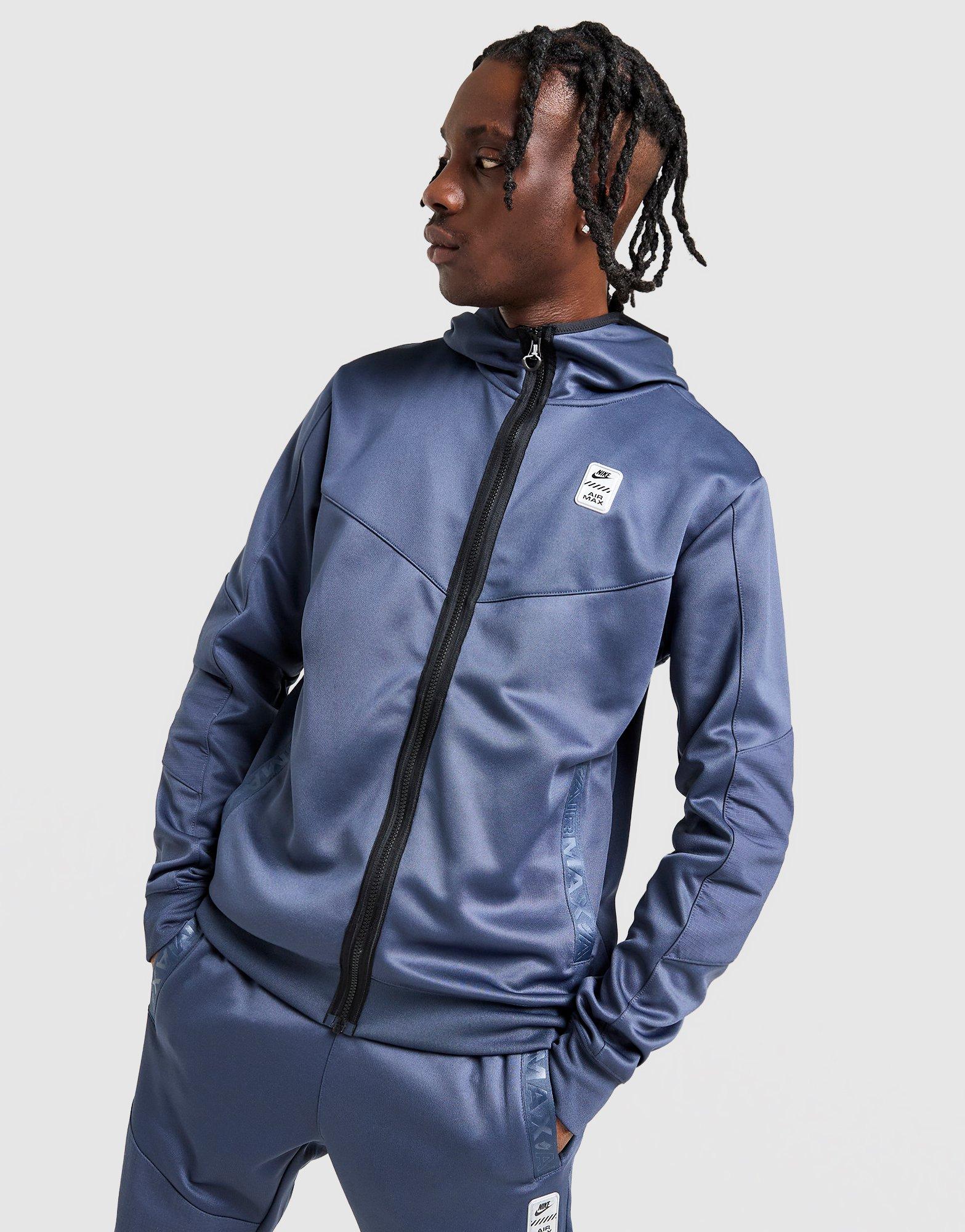 nike air max fleece full zip hoodie blue