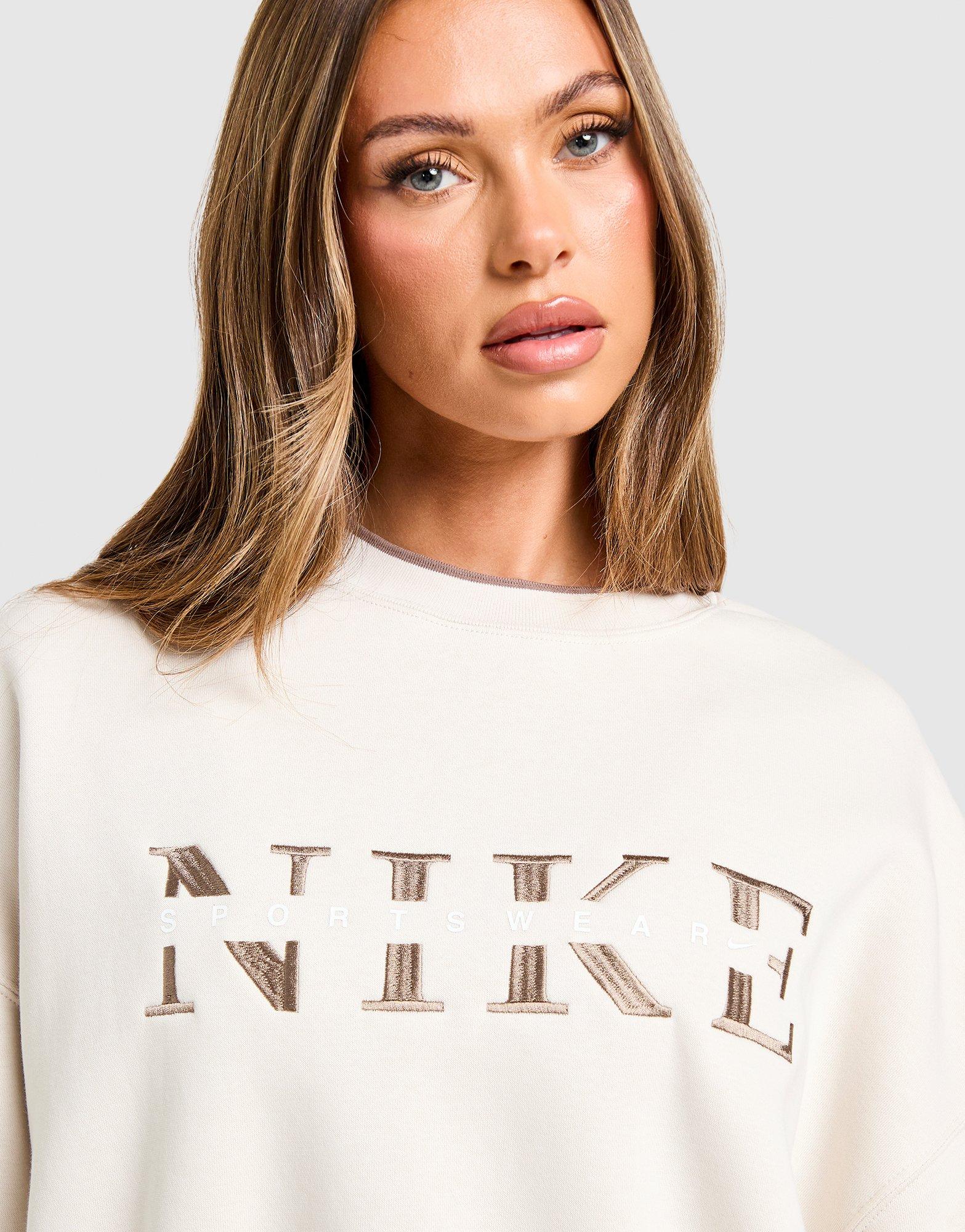 nike air panel crop crew sweatshirt