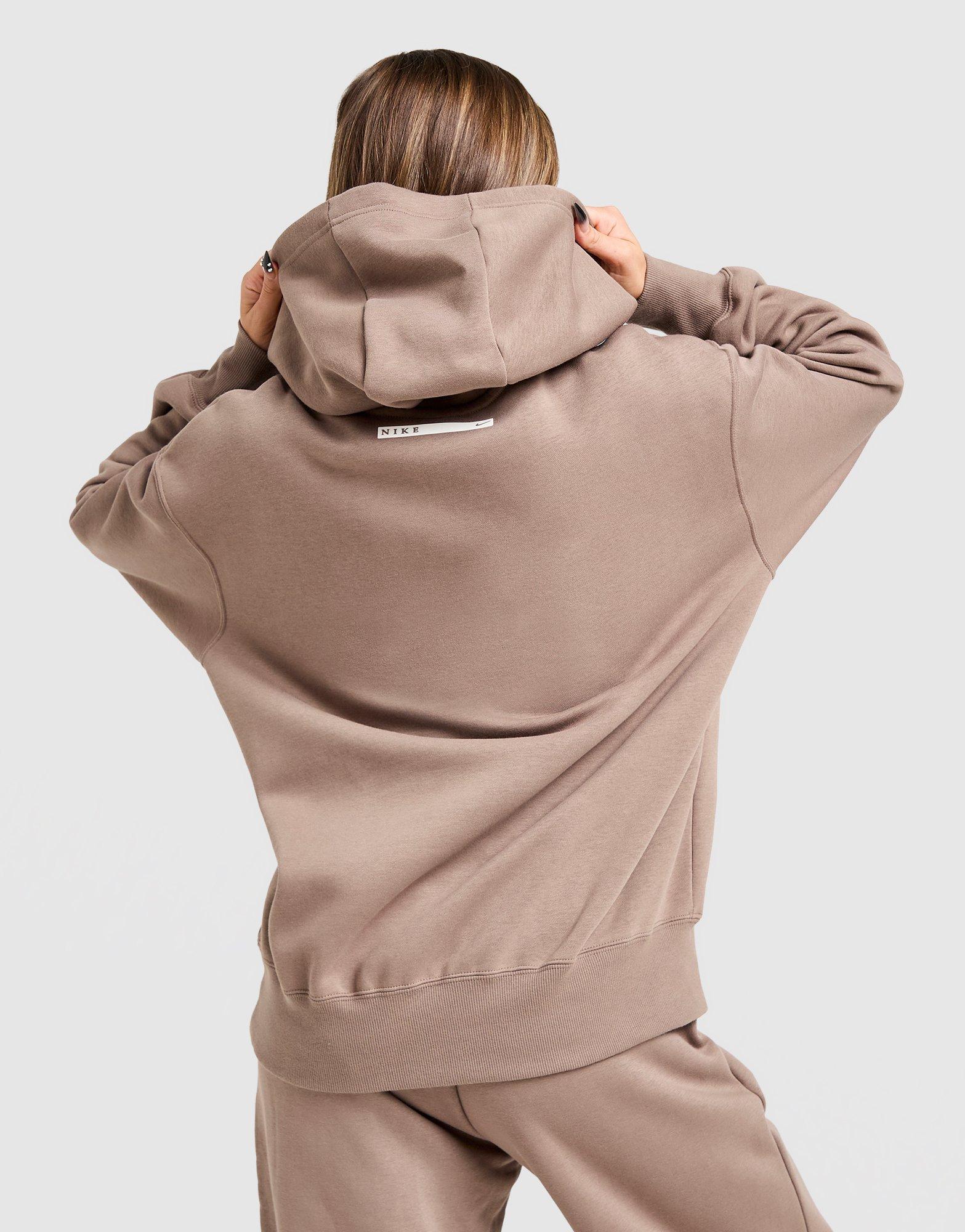 nike brown oversized hoodie