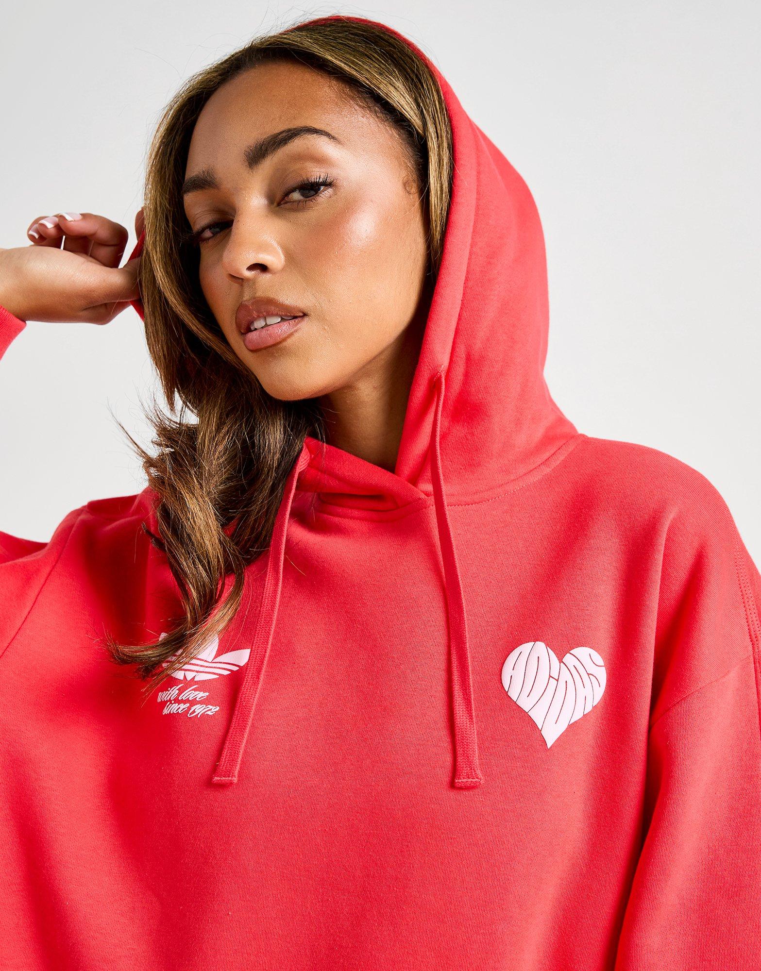 Red adidas Heart Hoodie - JD Sports Malaysia