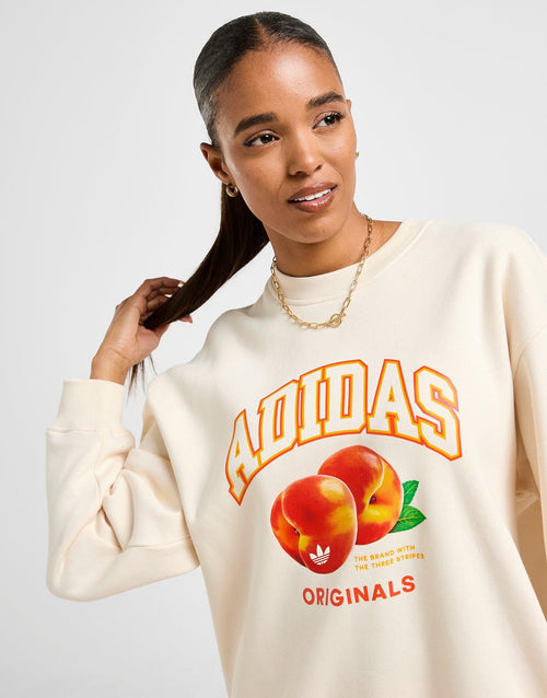 Peach Graphic Crew Sweatshirt