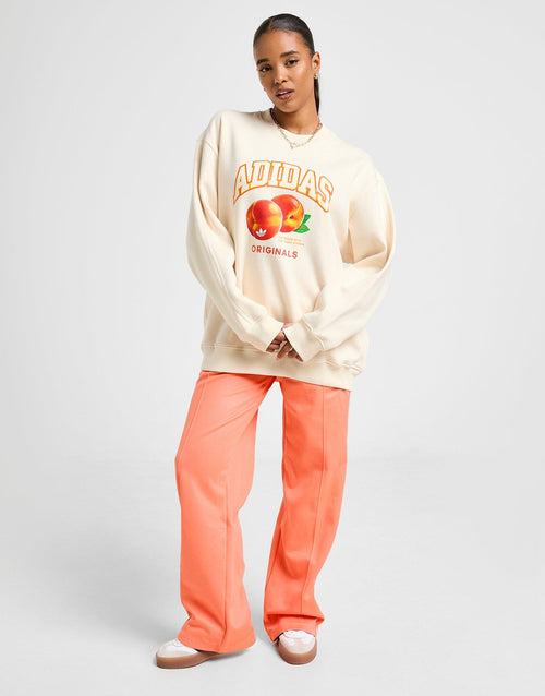 Peach Graphic Crew Sweatshirt