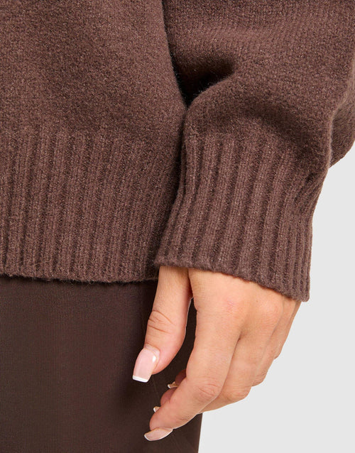 Varsity Knitted Crew Sweatshirt