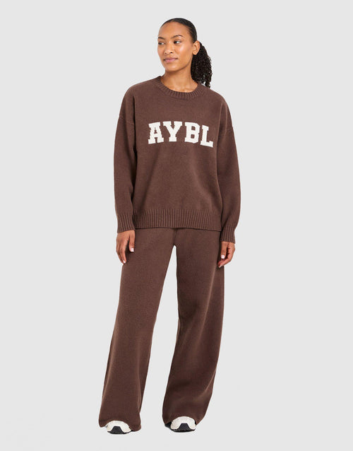 Varsity Knitted Wide Joggers