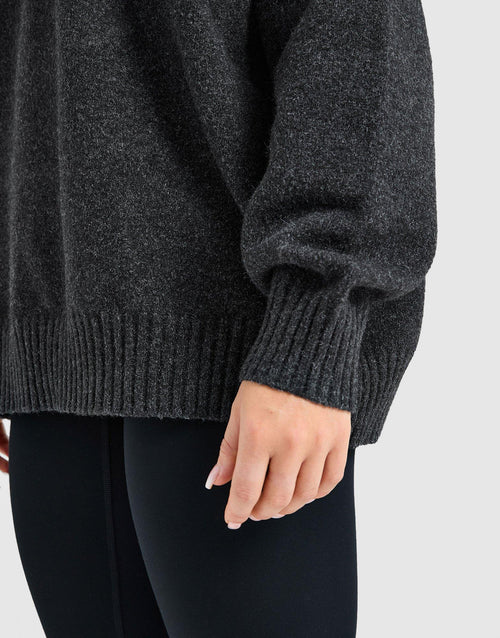 Varsity Knitted Crew Sweatshirt