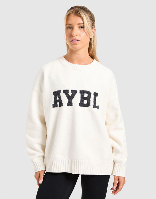 Varisty Knitted Crew Sweatshirt