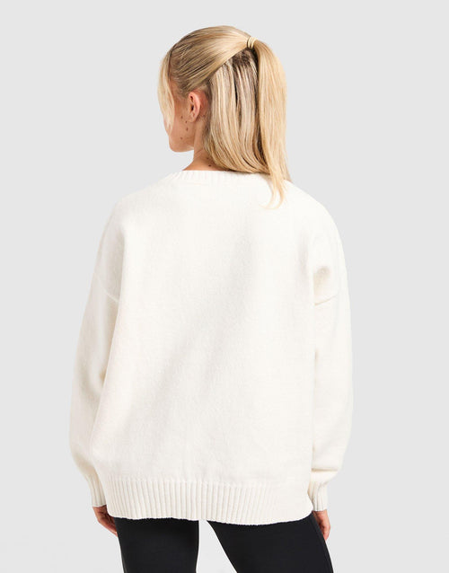 Varisty Knitted Crew Sweatshirt