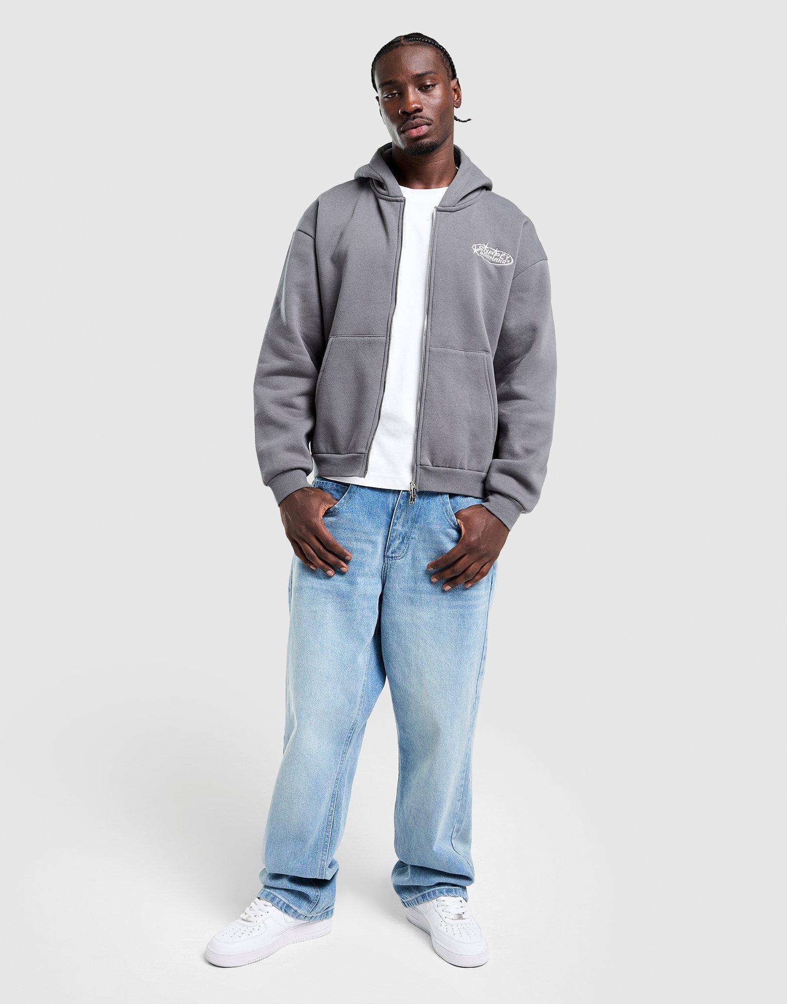 Grey Supply & Demand Array Full Zip Hoodie - JD Sports Malaysia