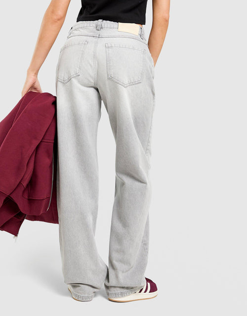 Mid-Rise Loose Jeans