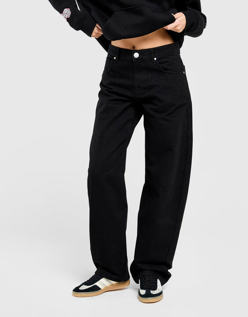 Mid-Rise Barrel Jeans