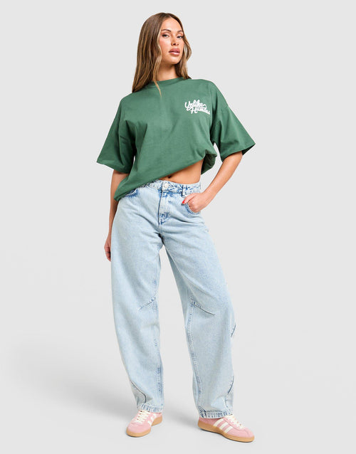 Mid-Rise Barrel Jeans