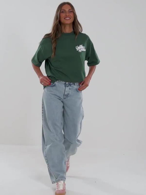Mid-Rise Barrel Jeans