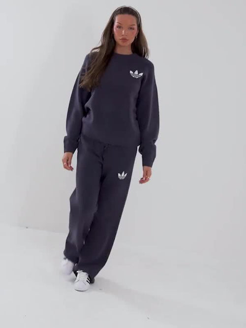 Trefoil Knit Crew Sweatshirt