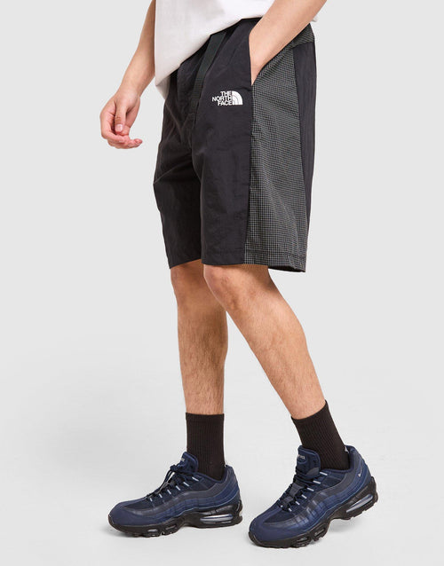 Grid Reflective Belt Shorts