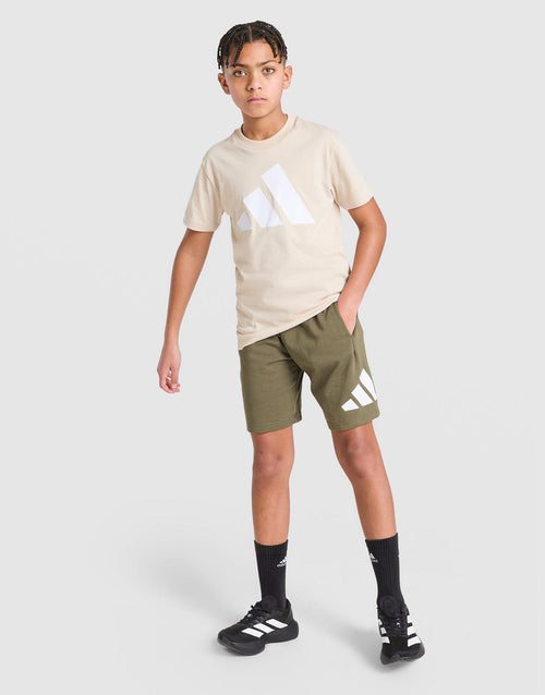 Badge Of Sport Large Logo T-Shirt/Short Set Junior