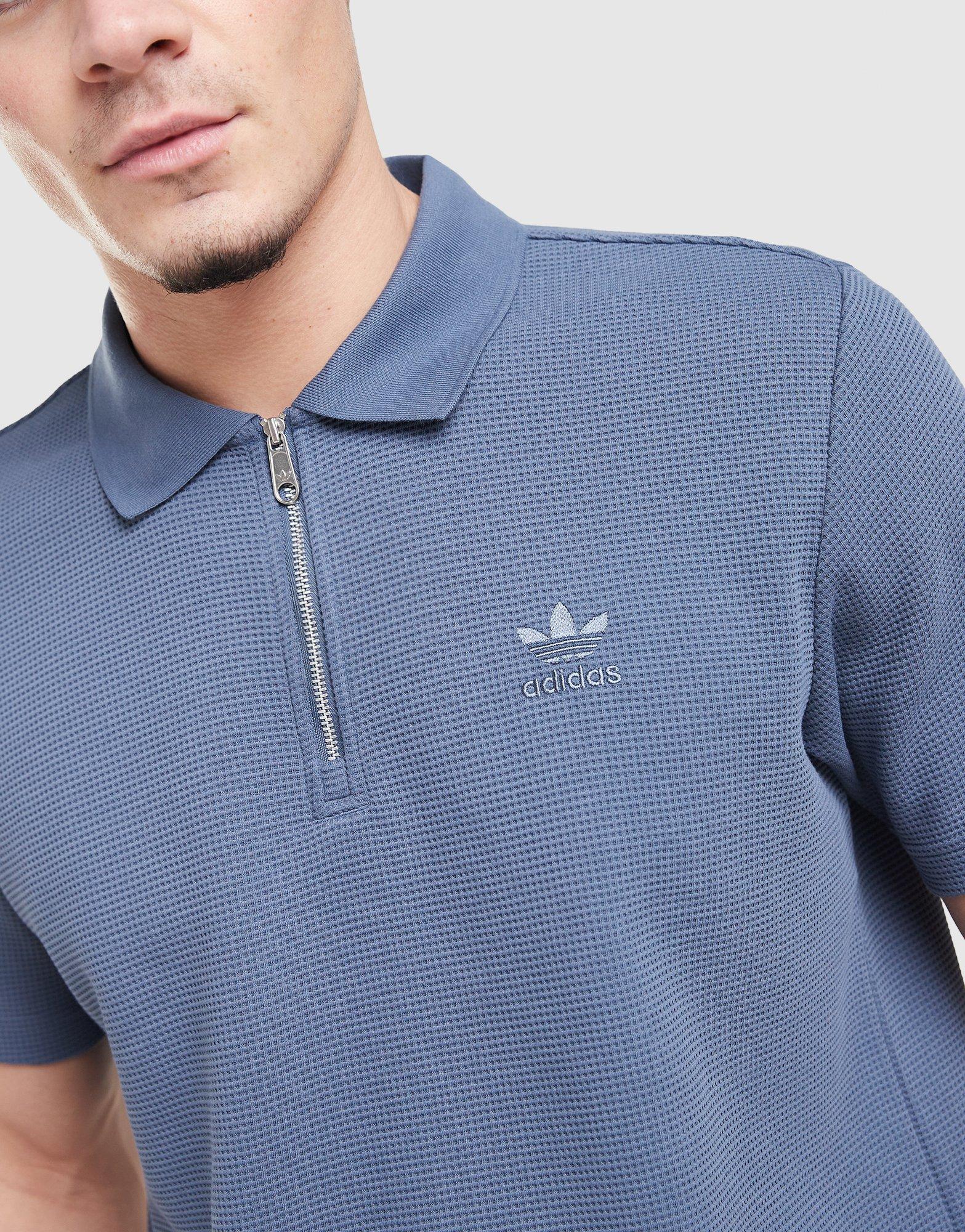 Blue adidas Waffle Polo Shirt - JD Sports Malaysia