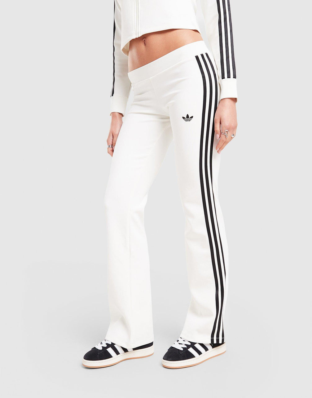 White adidas Low Rise 3-Stripes Track Pants - JD Sports Malaysia