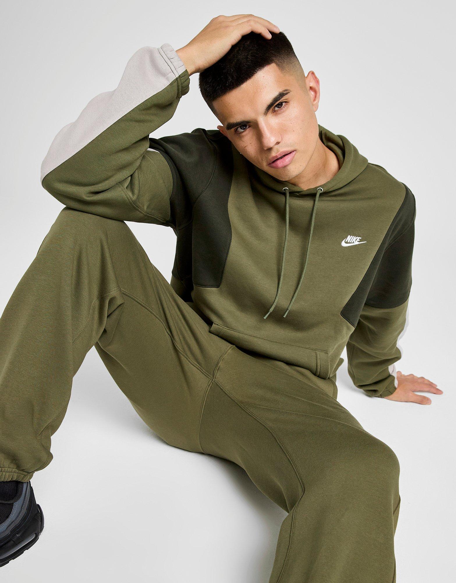 nike colour block pullover hoodie