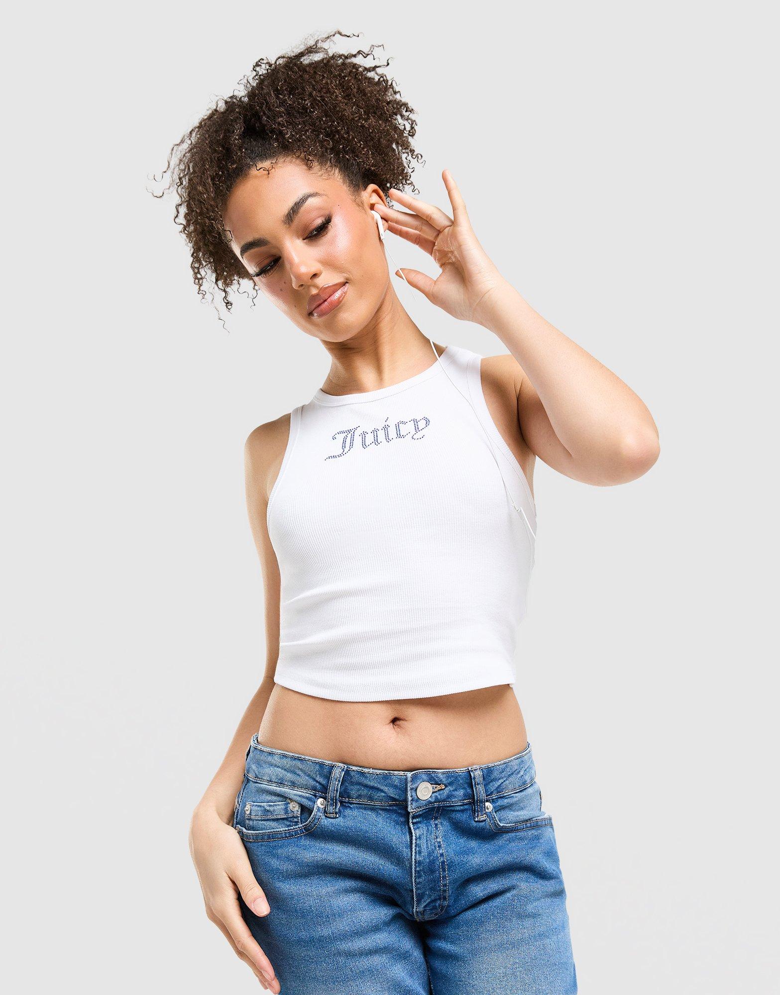 Rib Diamante Tank Top