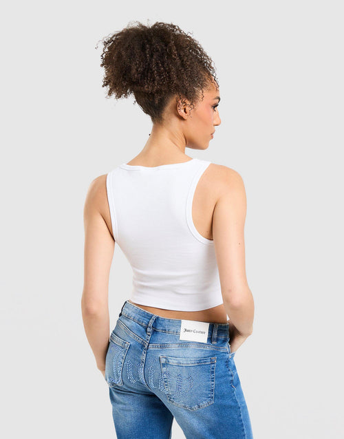 Rib Diamante Tank Top