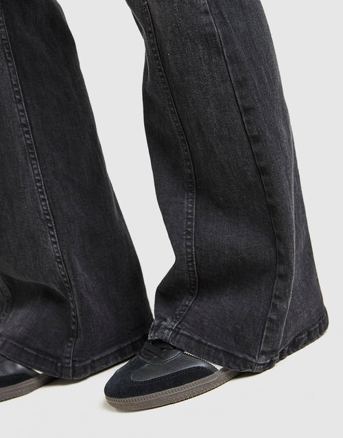 Cross Lace Up Denim Jeans
