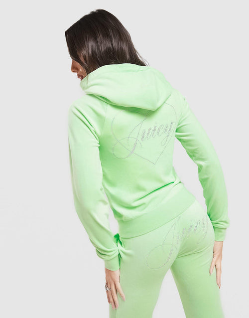 Script Diamante Heart Hoodie