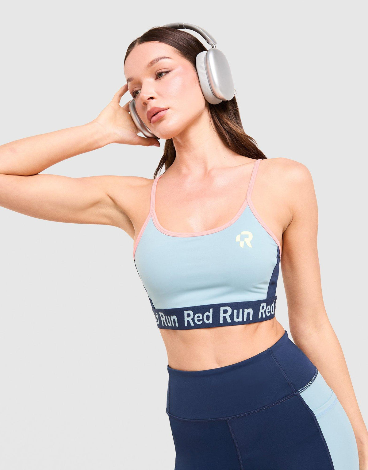 Azure Strappy Sports Bra