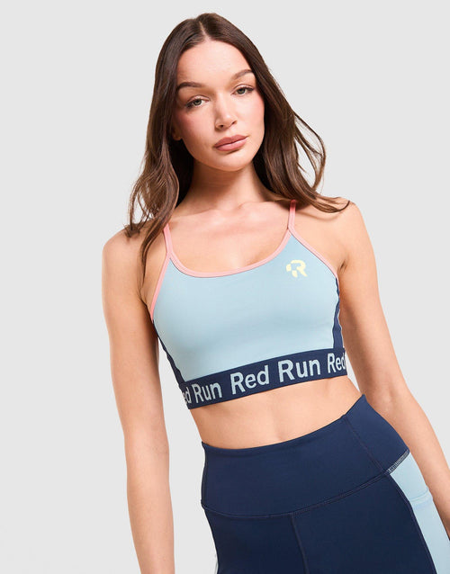 Azure Strappy Sports Bra