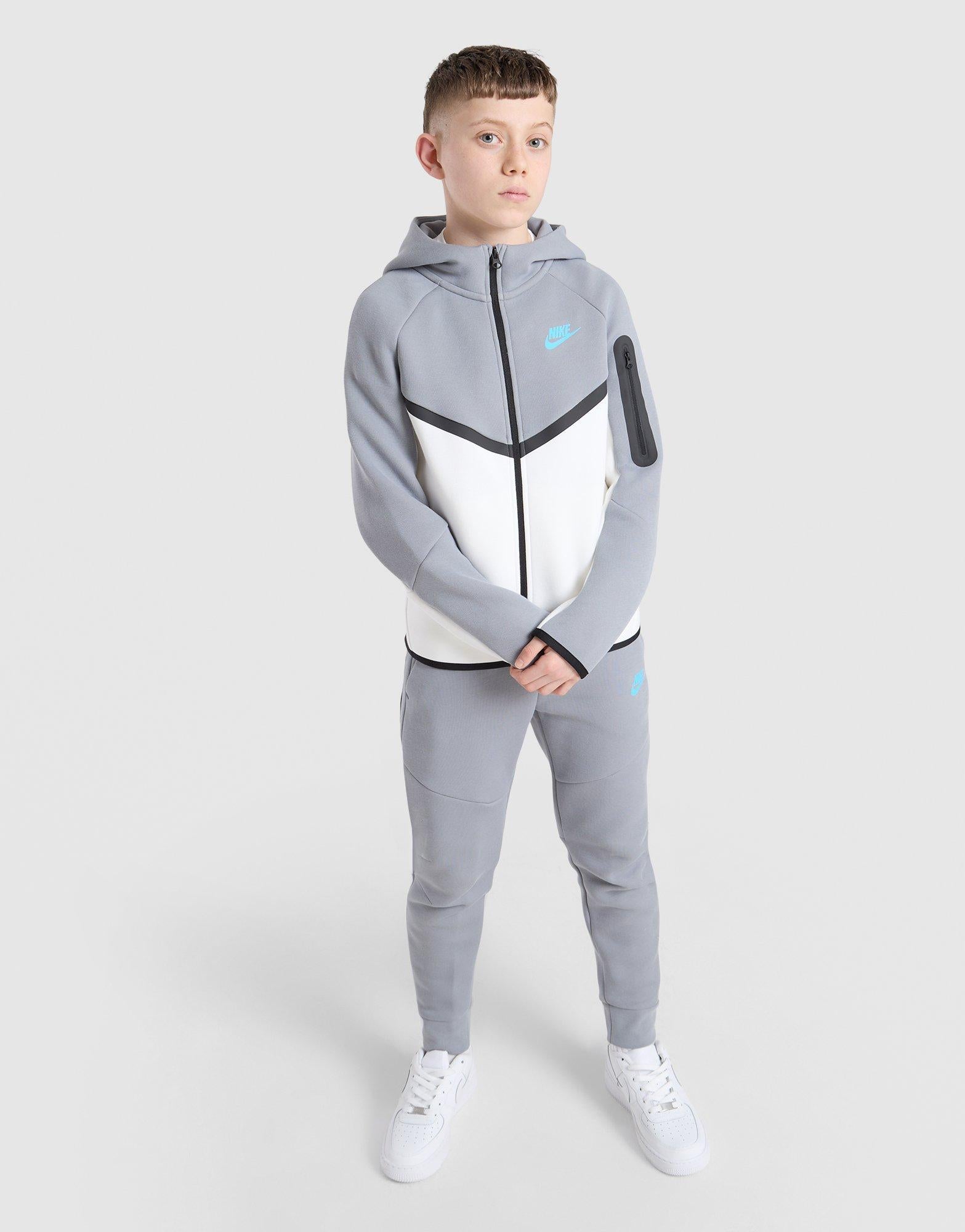Grey Nike Tech Fleece Full Zip Hoodie Junior - JD Sports Malaysia
