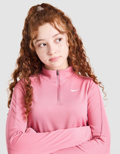 Girls' Fitness Long Sleeve 1/2 Zip Top Junior