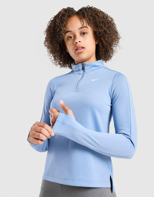 Girls' Fitness Long Sleeve 1/2 Zip Top Junior
