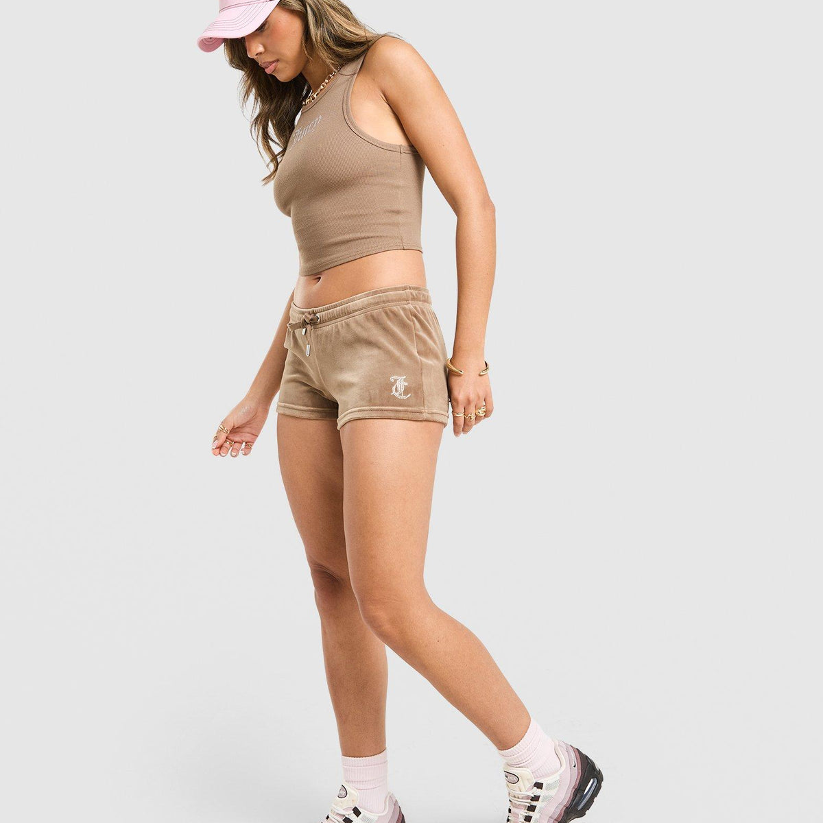 Microvelour Dig Brown Juicy Couture Micro Velour Shorts - JD Sports Malaysia