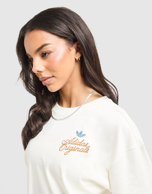 Floral Stitch Boyfriend T-Shirt