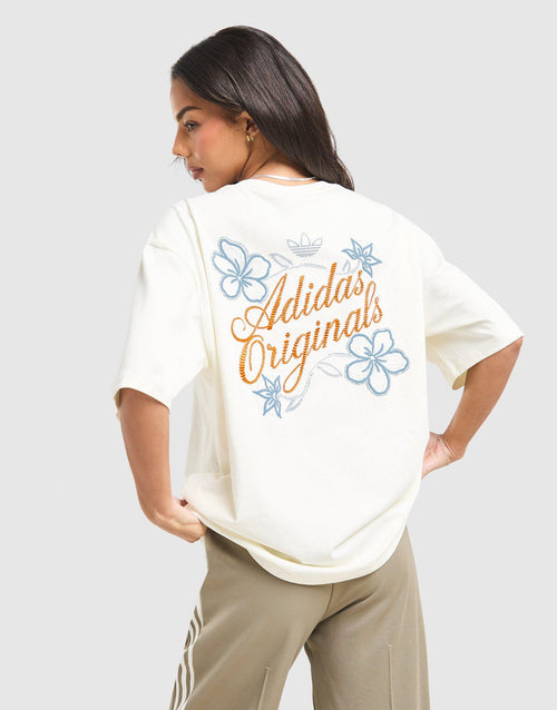 Floral Stitch Boyfriend T-Shirt