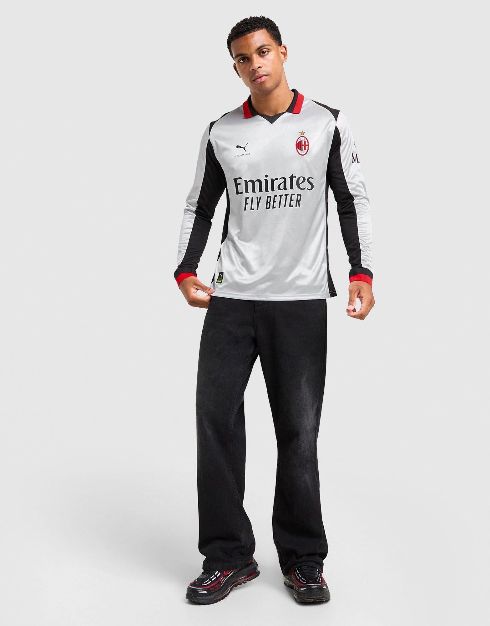 Grey Puma x Slam Jam AC Milan Long Sleeve Shirt - JD Sports Malaysia