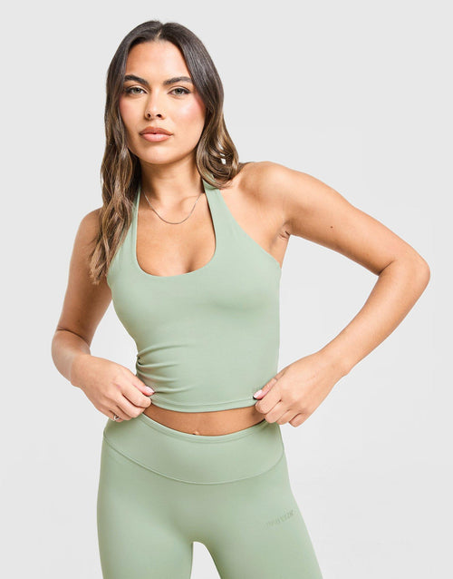 Sculpt Halter Neck Tank Top