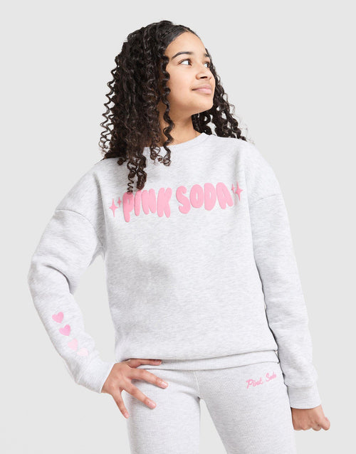 Girls' Fade Heart Crew Sweatshirt Junior