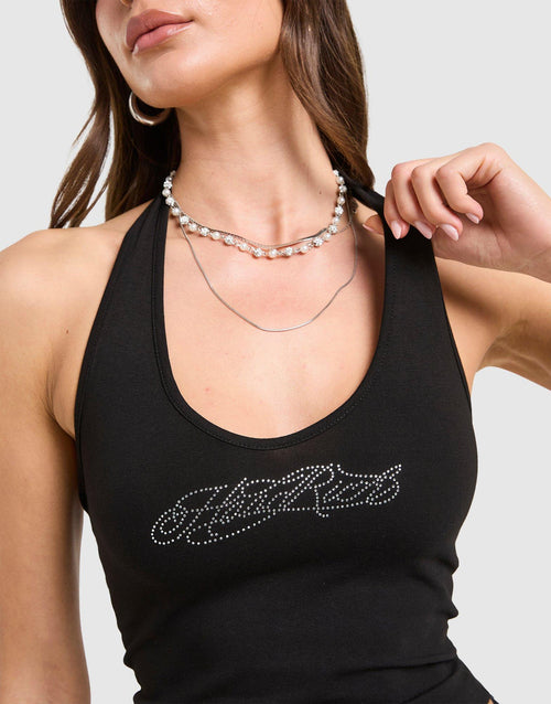 Solace Diamante Halterneck Top