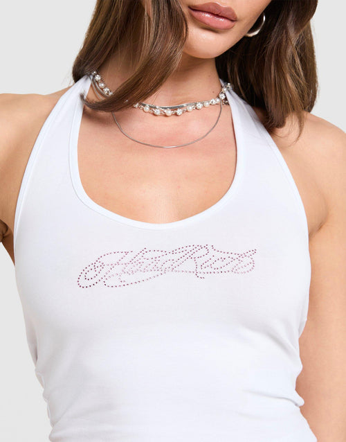 Solace Diamante Halterneck Top