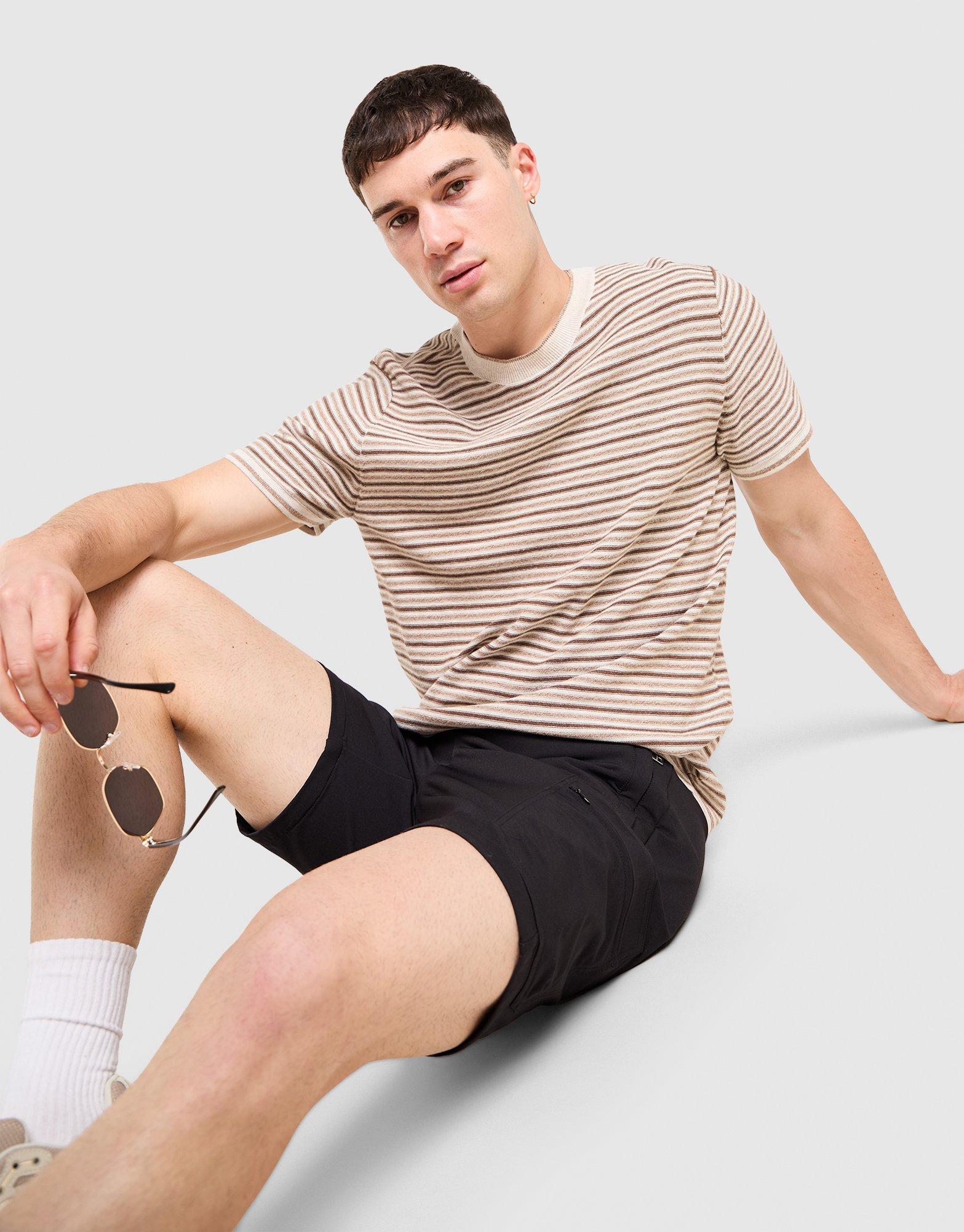 Stripe Knit T-Shirt